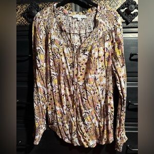 Bohemian Floral Smocked Women's Top